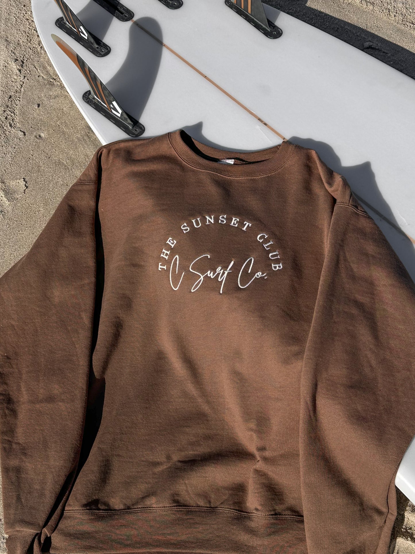 The Sunset Club Crewneck - Exclusive Brown