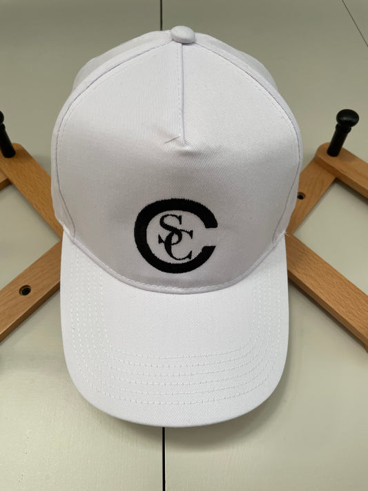 CSC Five-Panel Twill Cap in White