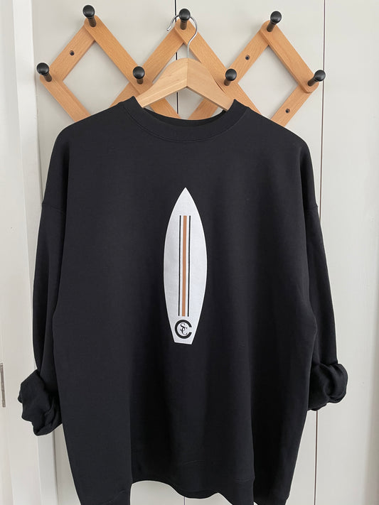 Surfboard Crewneck - Black