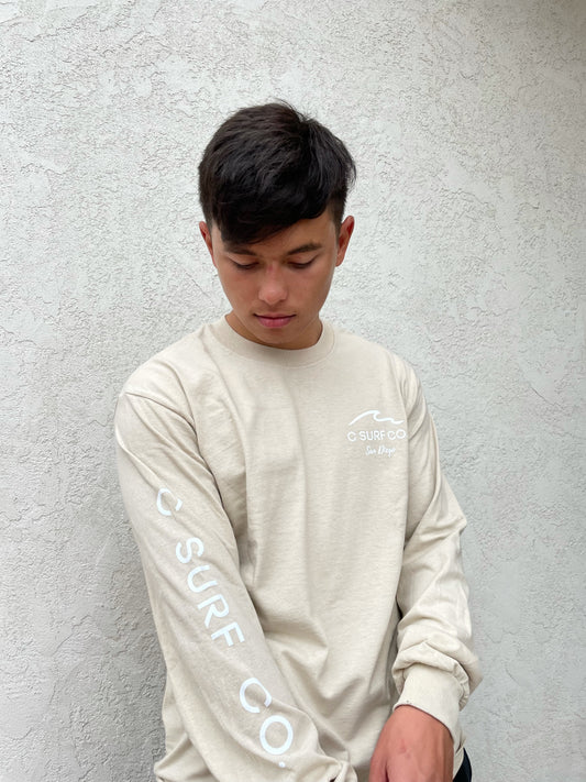 San Diego Wave Long Sleeve Tee - Sand