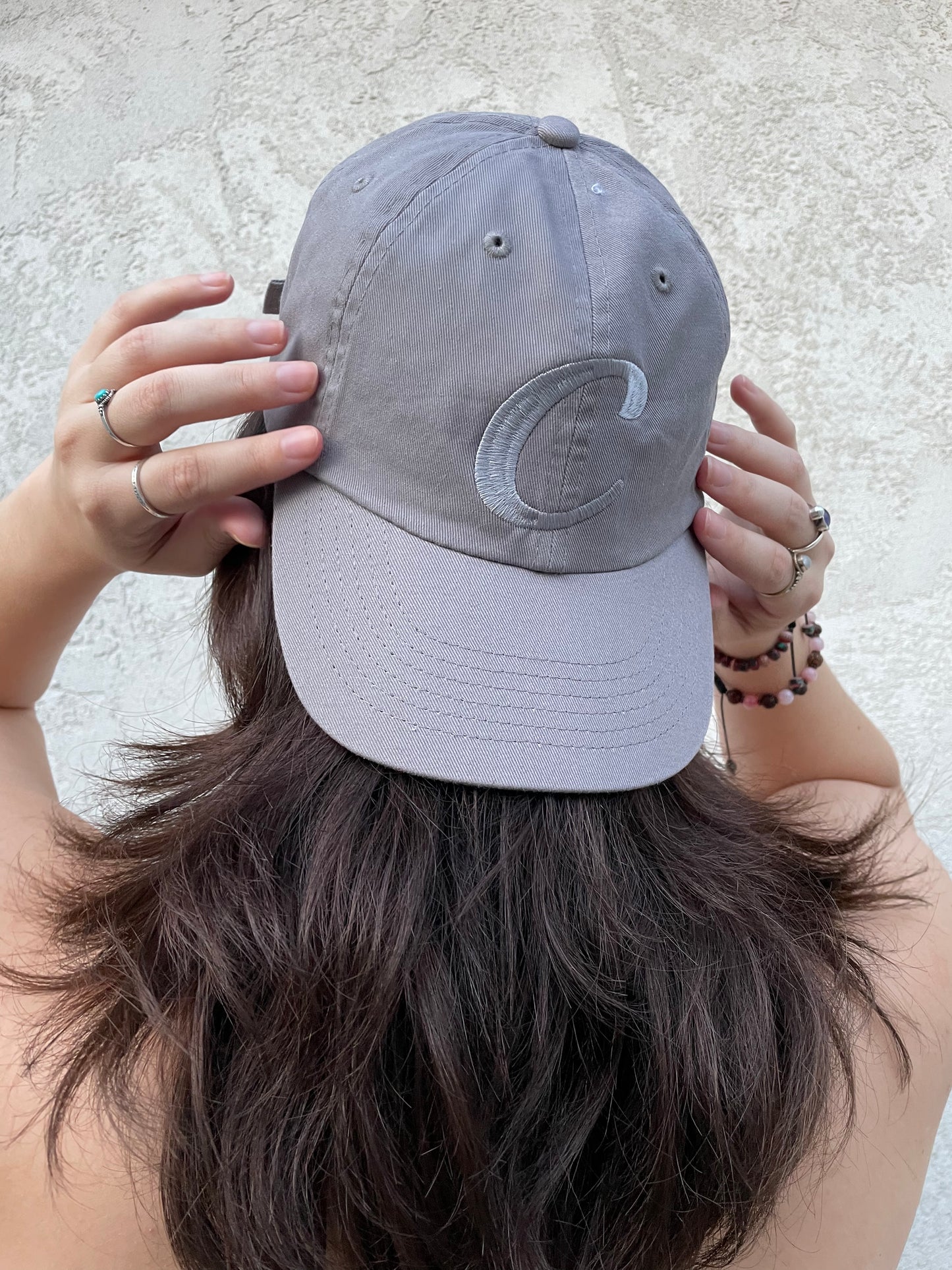 C Dad Hat in Light Grey