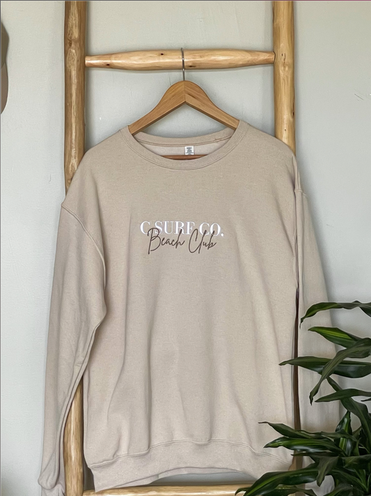 Beach Club Crewneck - Sandstone